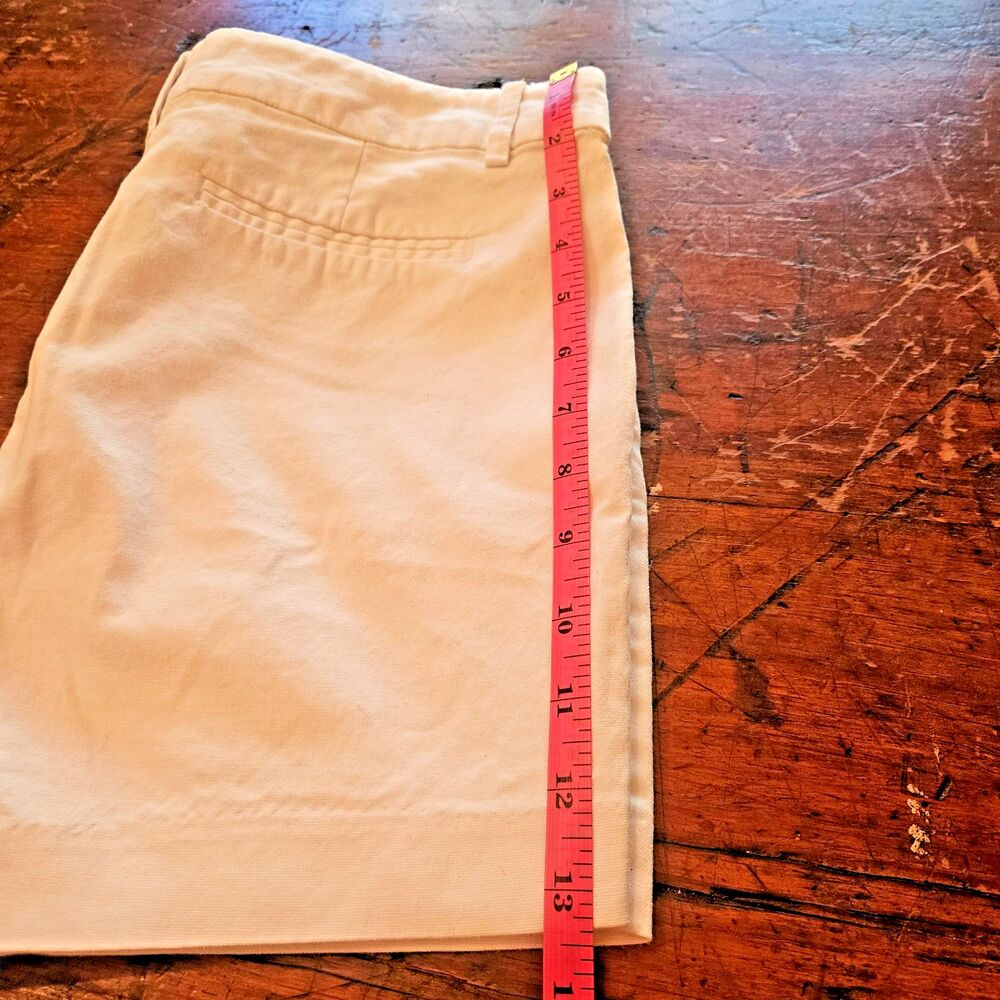 Kenar White Shorts Women Size 8 Flat Front Medium Rise Vacation Beach Summer - Picture 5 of 9
